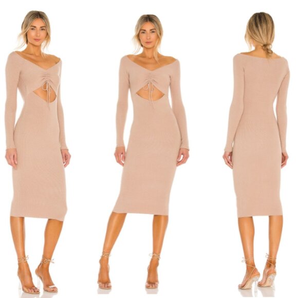 Lovers and Friends Aphra Midi Dress in Nude XS - Picture 1 of 10